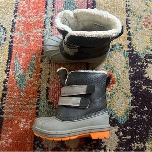 Cat & Jack Kids Winter Boots - Gray and Black size 9